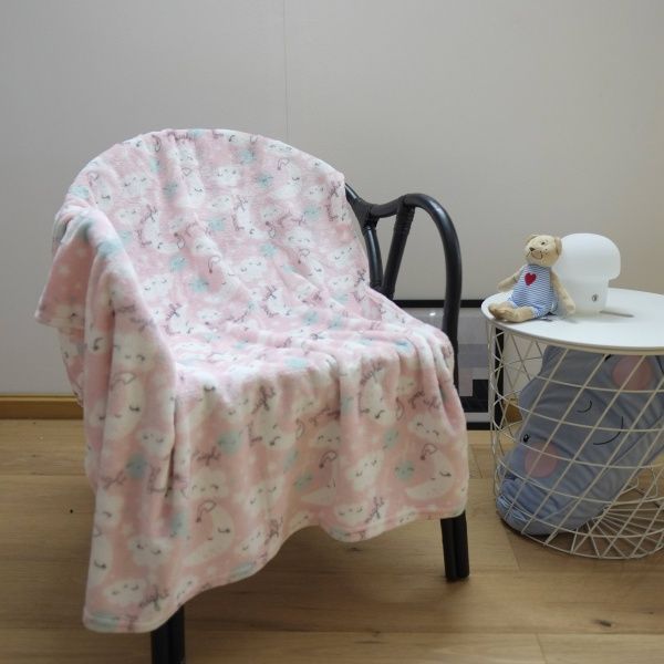 Плед Луна 100x120 см розовый 