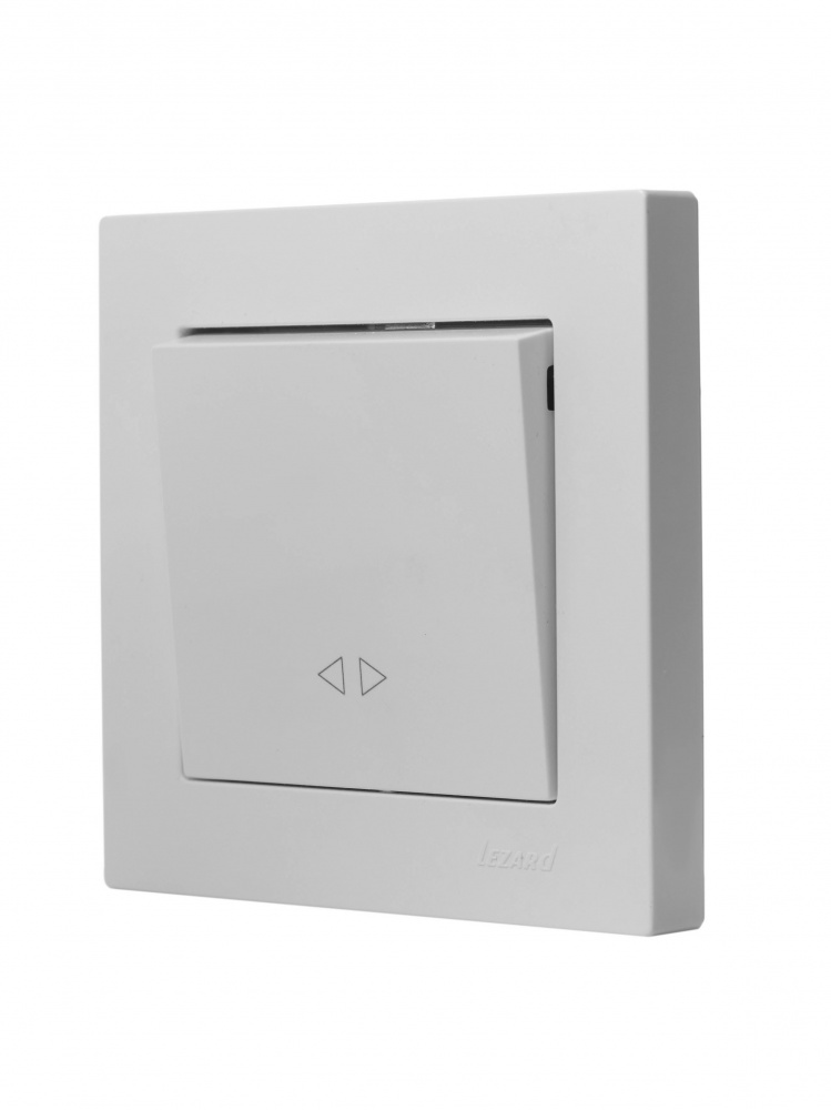 Выключатель перекрестный одноклавишный Lezard Vesna без подсветки белый 742-0288-107