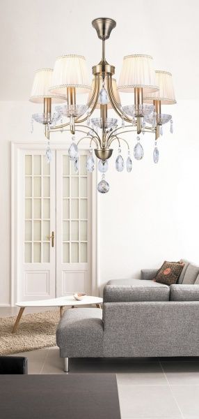 Люстра підвісна Rabalux Claudia 7279 5x40 Вт E14 бронза 