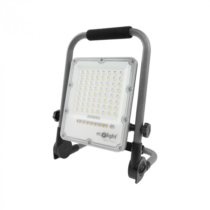 Ліхтар прожекторний Ecolight LED EC20495 30W 5000К 900 Lm сірий