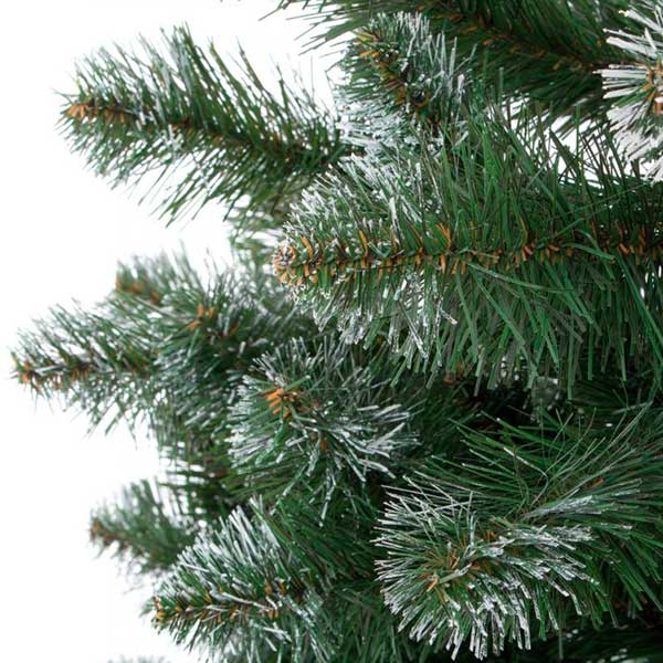 Елка искусственная Европейская снежинка 190 см зеленый с серебристым 