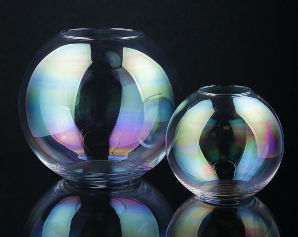 Ваза ластер акваріум перлинова 18,5х16,5 см Luna