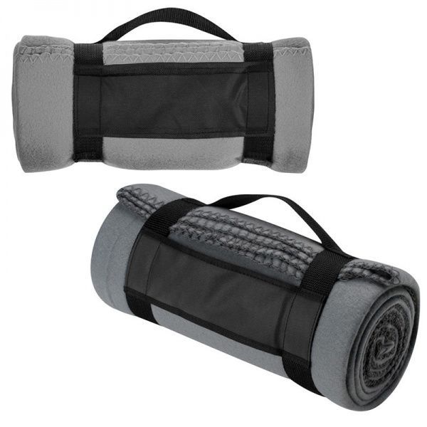 Плед з поясом та ручками 120x180 см сірий Nashville 