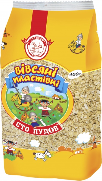 Пластівці вівсяні Сто пудов 400 г 