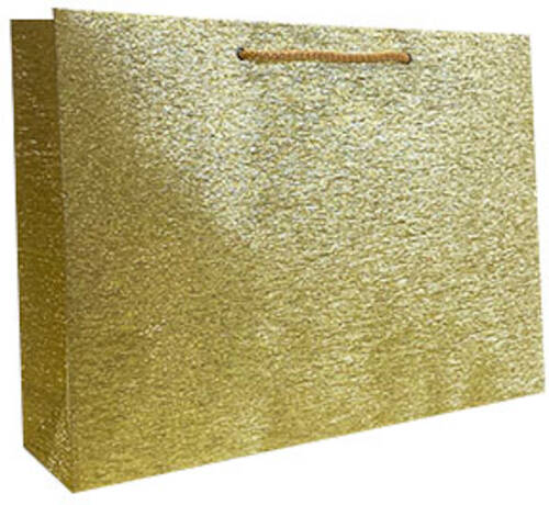 Пакет подарунковий 24x34x9 см текстурний золотий