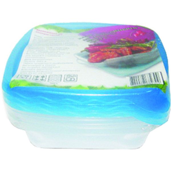 Набор емкостей для пищевых продуктов Пластторг 82309 3x0.7 л