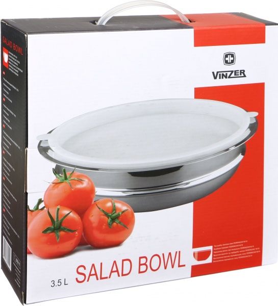 Салатник с крышкой 24 см 3,5 л 89211 Vinzer