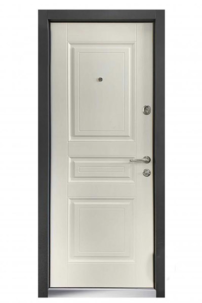 Дверь входная Министерство дверей Оптима 257 антрацит / белая текстура 2050х860 мм правая