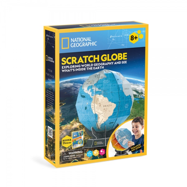 3D-пазл CubicFun STEM Скретч Глобус DS1082h