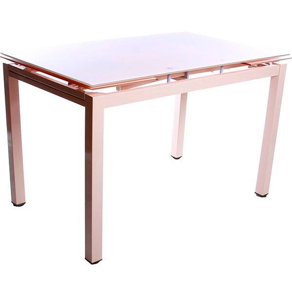 Стол обеденный Crystal capuchino раскладной 1700/1100х700х8 мм капучино