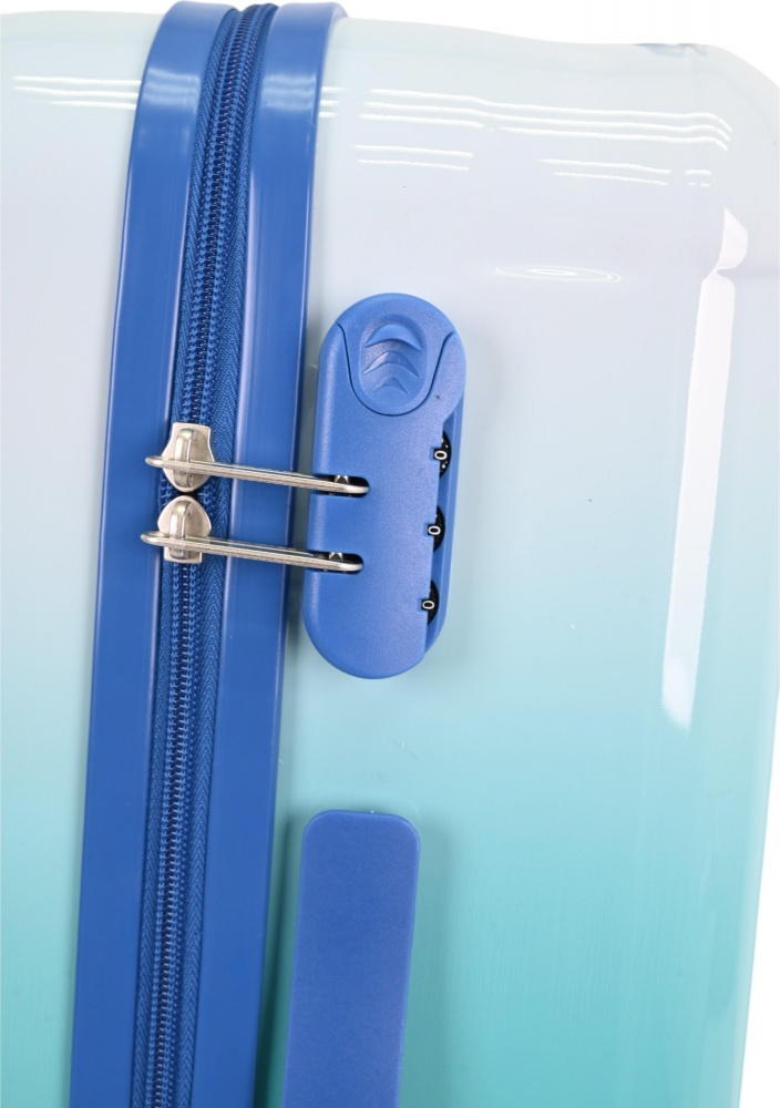 Чемодан Compass MS-2693 90 л синий с голубым 53x29x75 см L