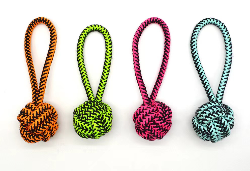 Игрушка для собак DGT-PETS Мяч из каната 22 см в ассортименте FG240418013D