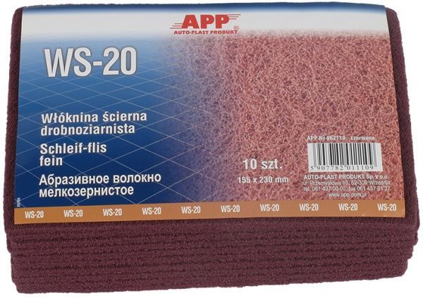 Волокно абразивне дрібнозернисте APP червоне 155x230мм 1 шт