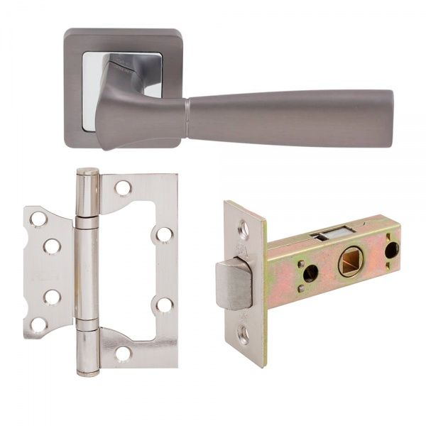 Комплект без запирания Comit Super ручка Link + защелка 6-45 + петля Eurocento хром