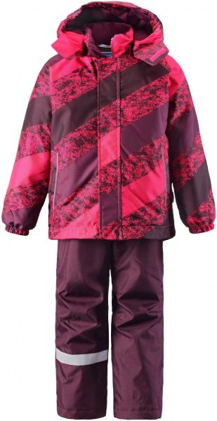 Комплект детской одежды для девочки Lassie (куртка + брюки на подтяжках) р.116 малиновый 