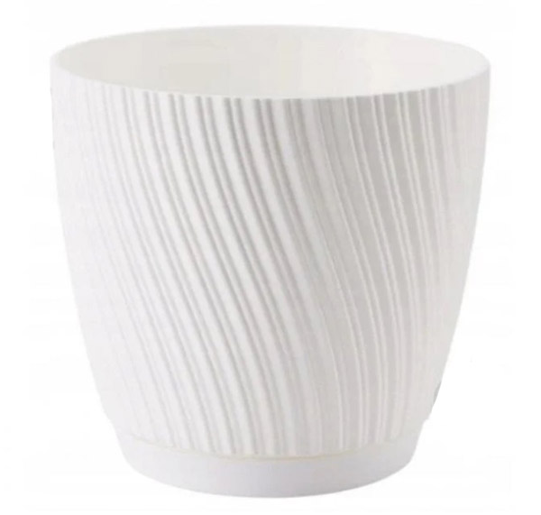 Горщик пластиковий Form Plastic Міка-15 круглий 1,75 л білий