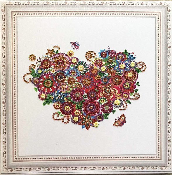 Набір для творчості Квітуче серце 30x30 см 188736 Діамантові ручки 