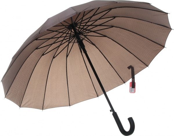 Зонт классический Калейдоскоп, трость, автомат коричневый 