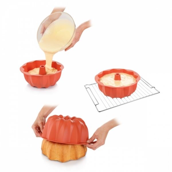 Форма для выпекания кекса Delicia Silicon Prime Роза 24 см 629416 Tescoma