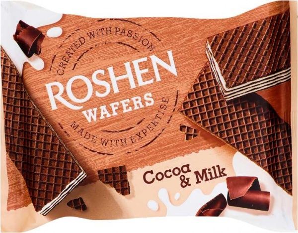 Вафли Roshen Какао-молоко Wafers 72 г 4823077632396 