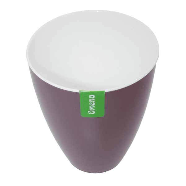 Горщик пластиковий Омела Самозволожувальний 1,3 літра круглий темно-ліловий 