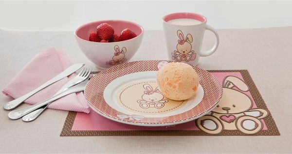 Набор столовых приборов детский Baby Le Petit Pink 4 предмета 64250/685 Tramontina