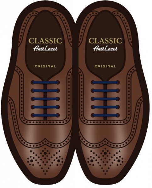 Шнурки силіконові AntiLaces Classic 30 мм 10 шт. синій