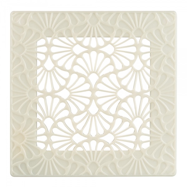 Решетка Вентс Арт-Деко Флора 200х200 ABC-пластик бежевый 