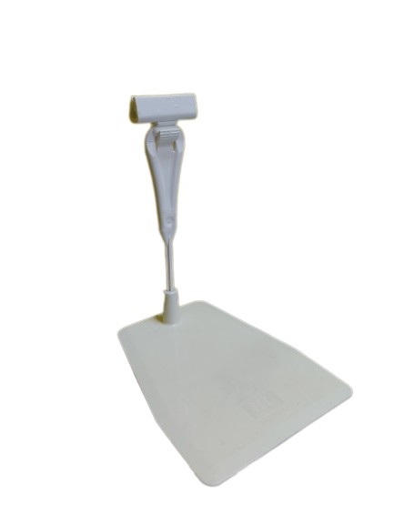 Ценникодержатель для гастрономии белый с ножкой 100 мм на подставке 5 шт. 