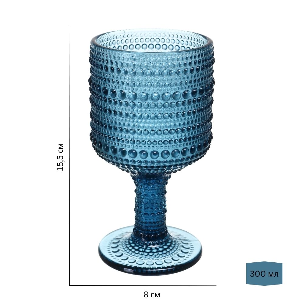 Бокал Fiora Bubble Blue 300 мл 1 шт.