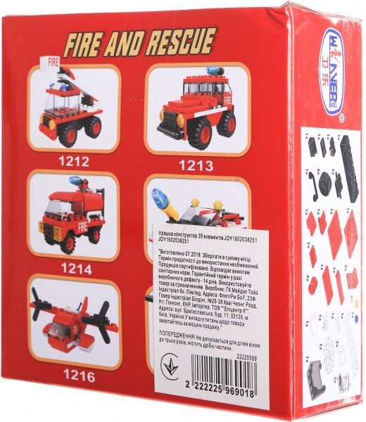 Конструктор Winner Пожарная машина JDY1602038251