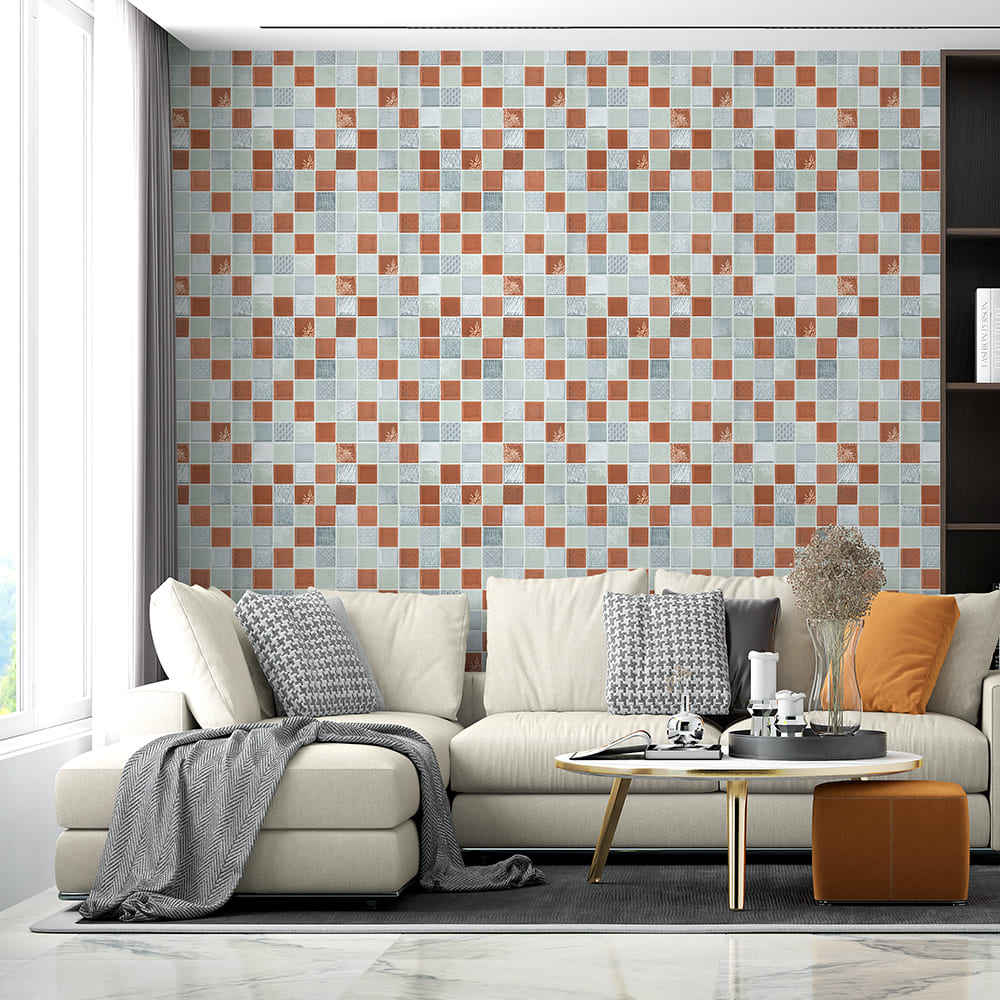 3D-панель из ПП самоклеющаяся Sticker Wall коричневая мозика 700x770x4 мм SW-00002012