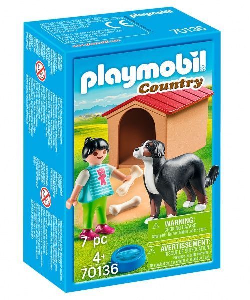 Конструктор Playmobil Дівчина і собака з будкою 70136