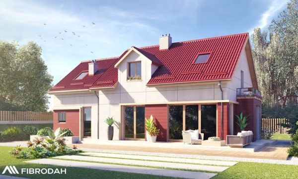 Лист волокнистоцементный IFCEM FIBRODAH Renaissance 1000х1130 мм бордо