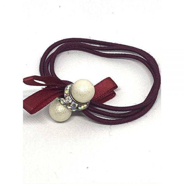 Резинка для волосся MARI N з прикрасою перлина
