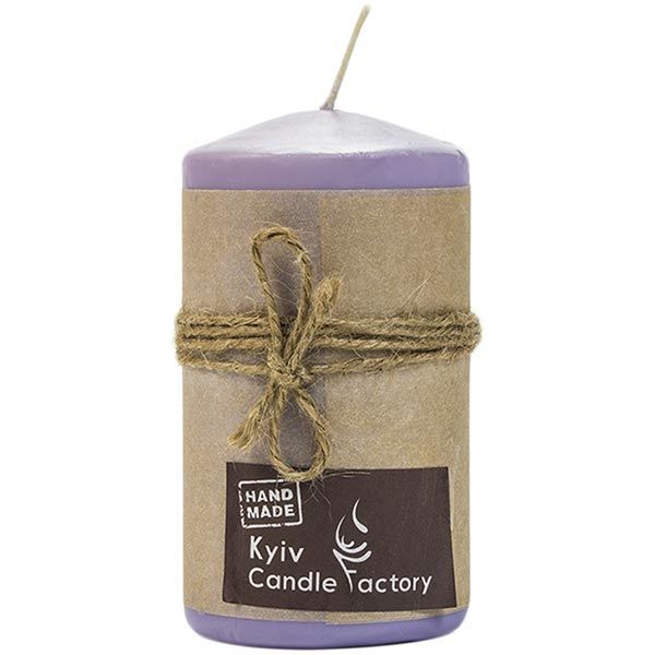 Свеча Candle Factory EcoLife фиолетовая пастельная 120 мм 51168121