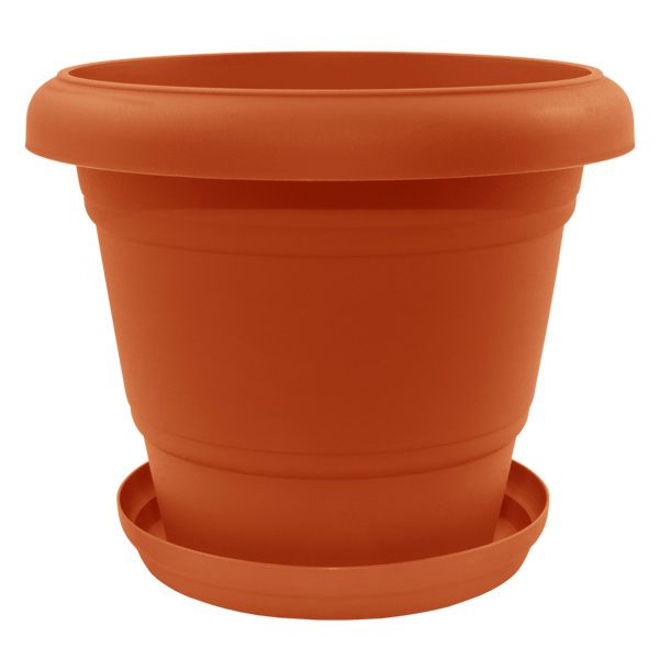 Горшок цветочный Алеана Лилия с подставкой 40.6x33 см терракот