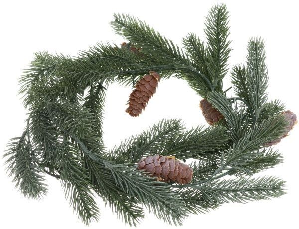 Декорация новогодняя Гирлянда хвойная с шишками 140 см EPI-EYZ-H19357 