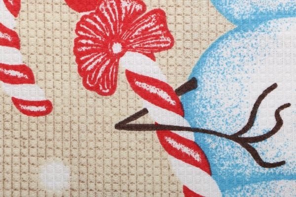 Рушник вафельний Happy Holidays 44x60 см Прованс бежевий із малюнком 