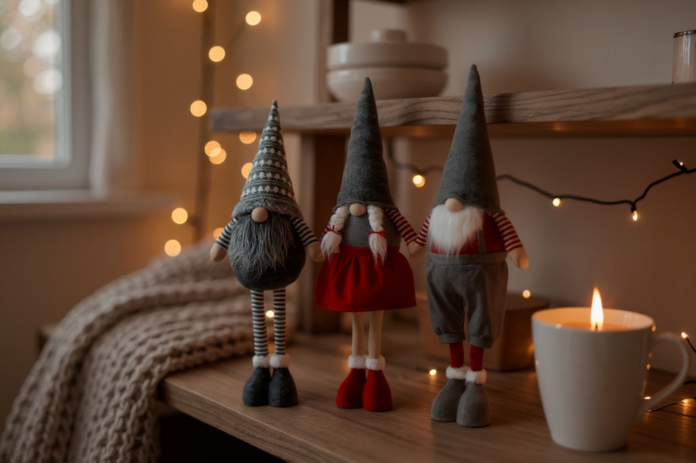 Декорация новогодняя Гном в ассортименте (ST28-240507 ) 70 см