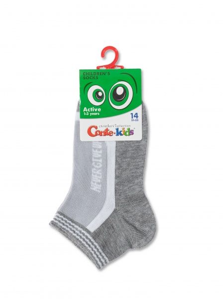Носки детскиедля девочекдля мальчиков Conte-Kids Active (короткие) 7С-97СП 504 р.12 серый 