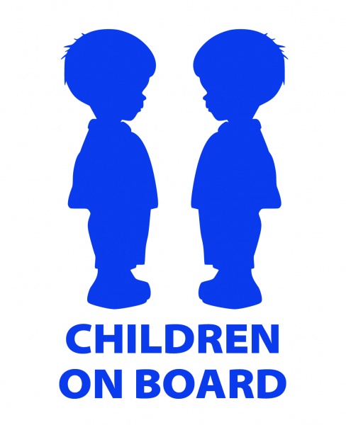 Светоотражающая наклейка LOOM Children On Board 2 LM-10207-blue для твердых поверхностей