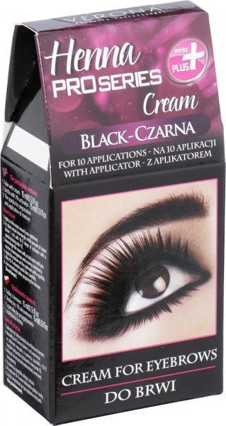 Фарба для брів і вій Verona Henna ProSeries Cream чорний 15 мл