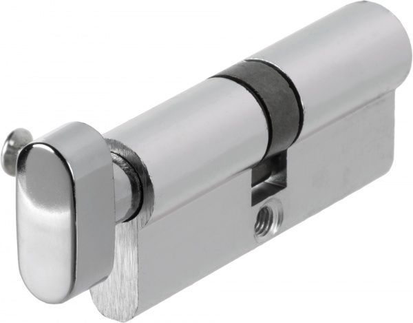 Ручка на планке Bruno + замок 1250/40 цилиндровый 50 мм никель