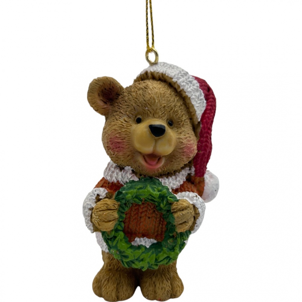 Сувенір новорічний Zhongyang Economic ведмедик 5x9 см ZY88-15