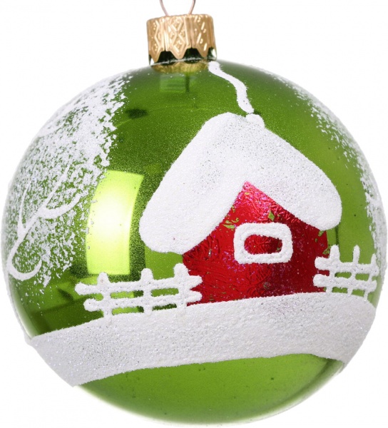 Шар новогодний мульти d 80 мм в ассортименте