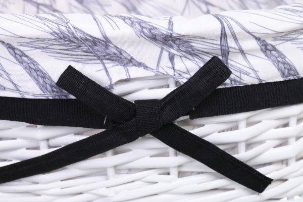 Кошик плетений Tony Bridge Basket з текстилем 34х26х15 см HQN20-2CD-4 