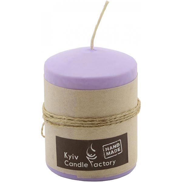 Свеча Candle Factory EcoLife фиолетовая пастельная 90 мм