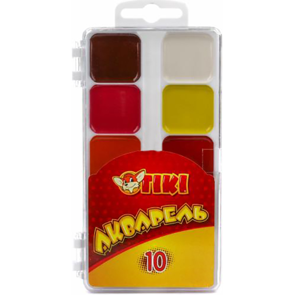 Акварель 10 кольорів 50111-ТК Тікі