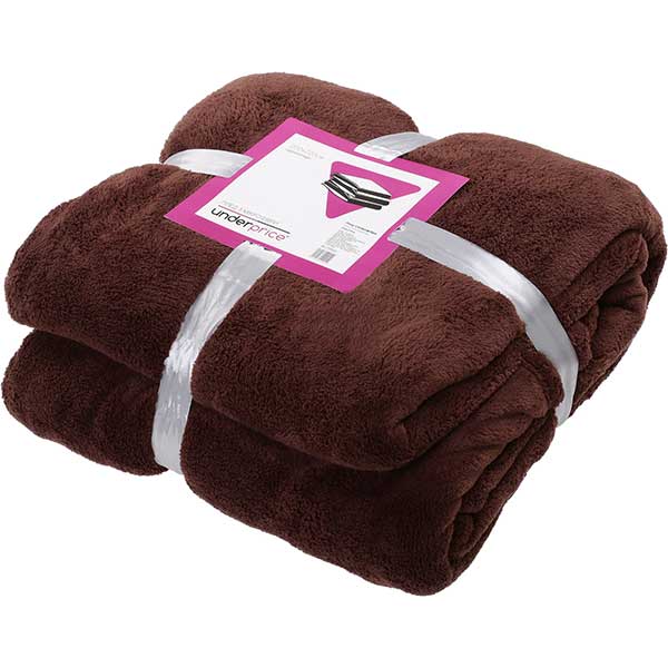 Плед мікрофібра Underprice шоколад 160x200 см